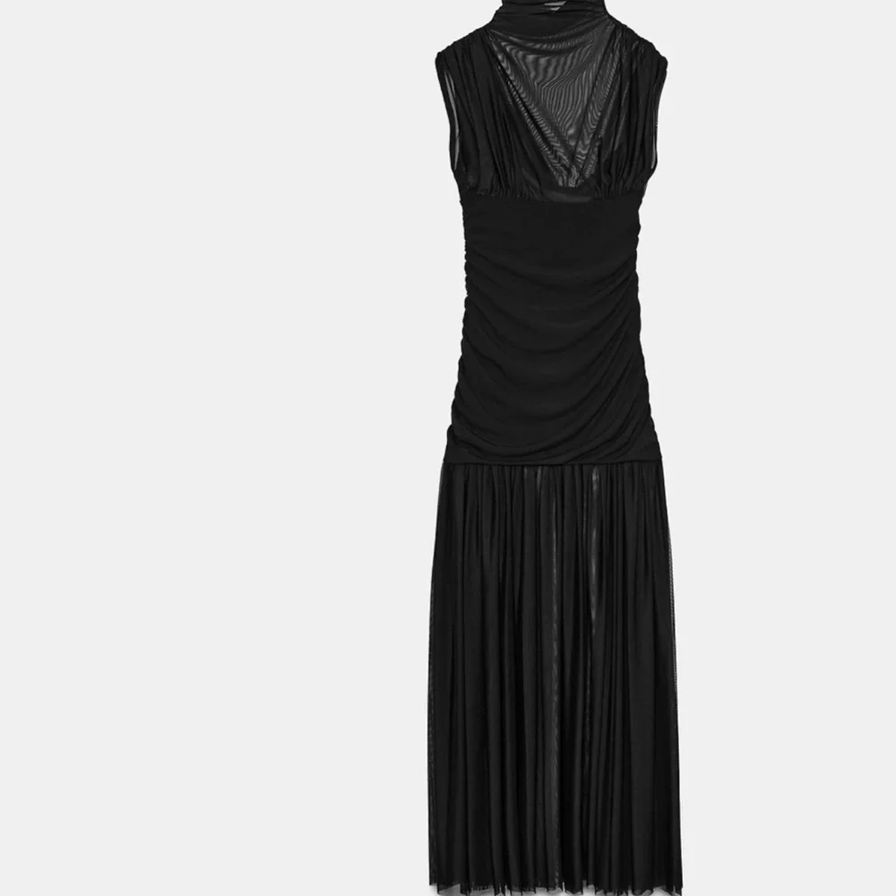 Zara Black Long Sleeve Dress - Picture 6 of 7